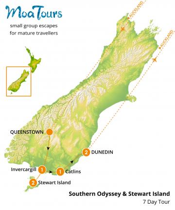 Stewart Island Tour Map - MoaTours
