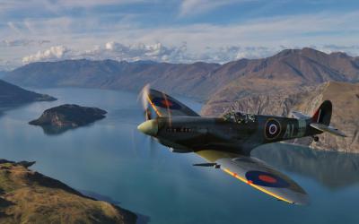 Spitfire over Lake Wanaka - Warbirds with MoaTours Gavin Conroy