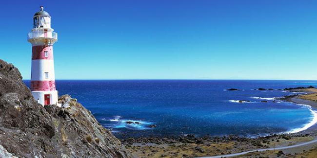 Views of Cape Palliser Lighthouse and beach in the Wairarapa