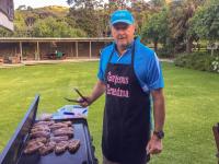 Kiwi Guide Nigel on the BBQ